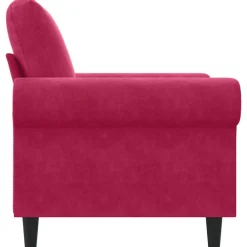 vidaXL Sillón de terciopelo rojo tinto 60 cm Rojo vino tinto Online