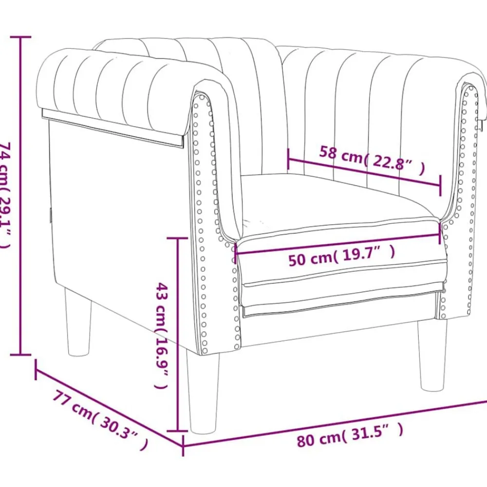 vidaXL Sofás-Sillón de terciopelo