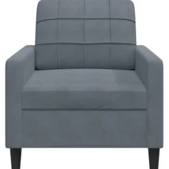 vidaXL Sillón de terciopelo 60 cm Gris oscuro Clearance