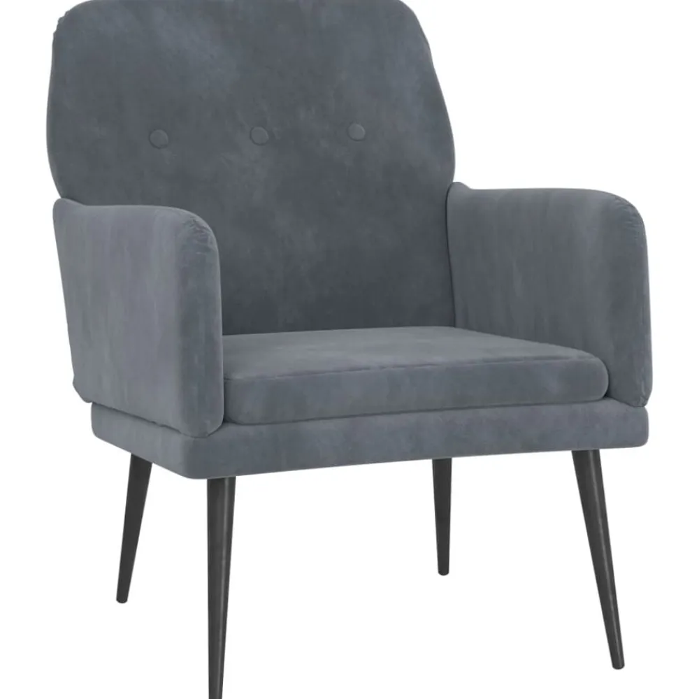 vidaXL Sillas-Sillón de terciopelo 62x79x79 cm