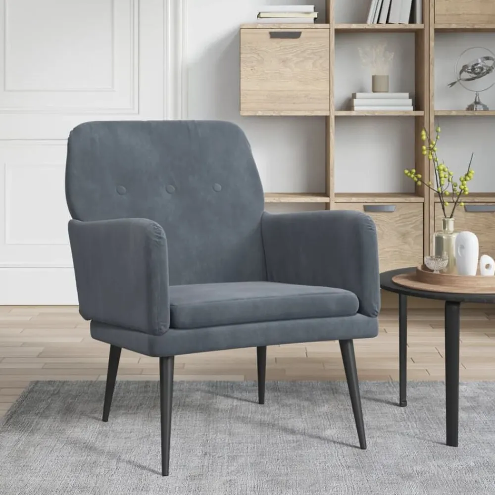 vidaXL Sillas-Sillón de terciopelo 62x79x79 cm