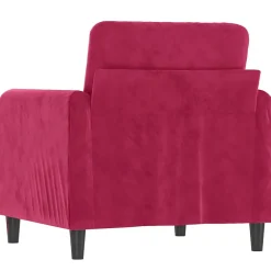 vidaXL Sillón de terciopelo rojo tinto 60 cm Rojo vino tinto Online