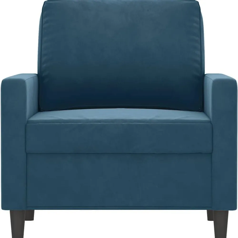 vidaXL Sillón de terciopelo 60 cm Azul Hot
