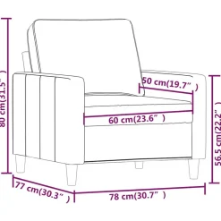 vidaXL Sillón de terciopelo 60 cm Azul Hot