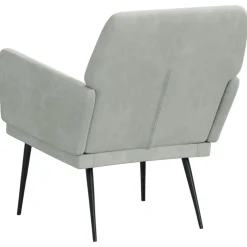 vidaXL Sillón de terciopelo 62x79x79 cm Gris claro