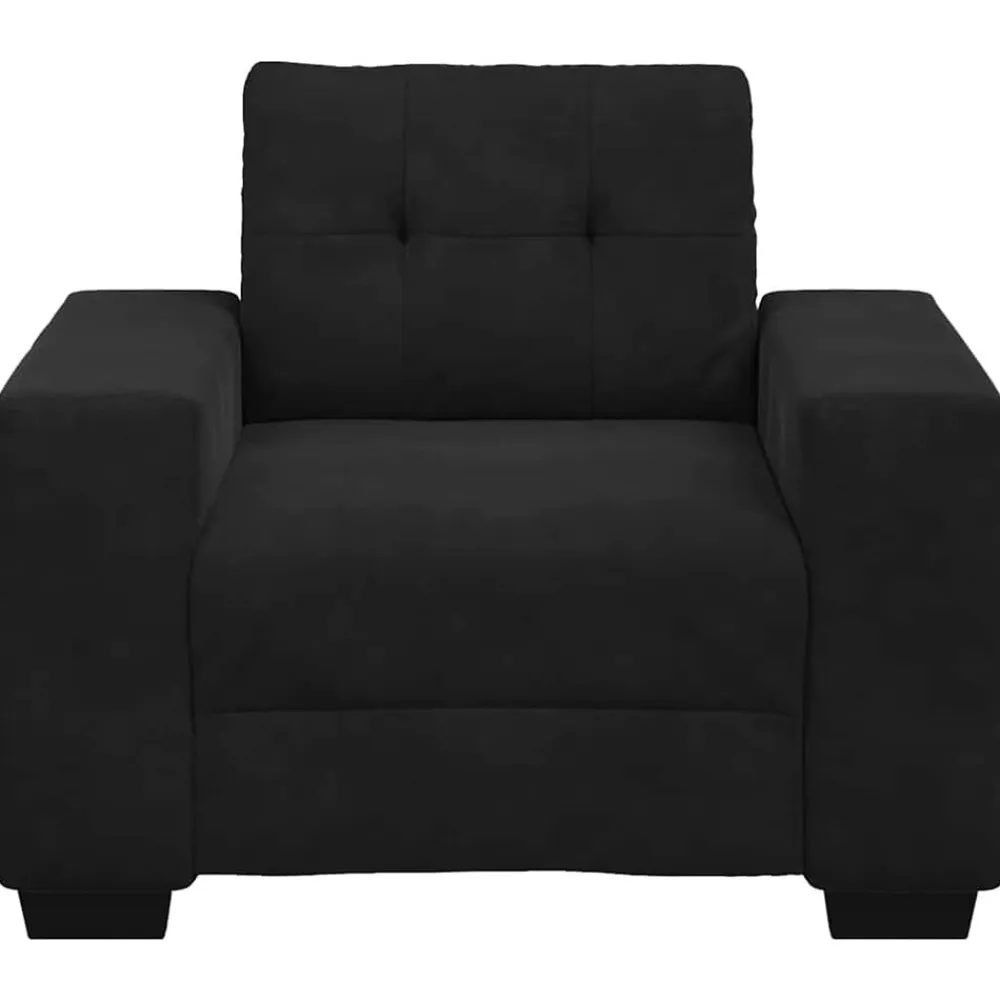 vidaXL Sillón de terciopelo 100x78x80 cm Negro Outlet