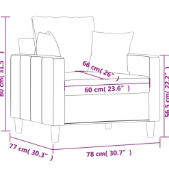 vidaXL Sillón de terciopelo 60 cm Rosa