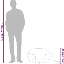 Niños vidaXL Mobiliario Para Bebés Y Niños Pequeños-Sillón desplegable para niños
