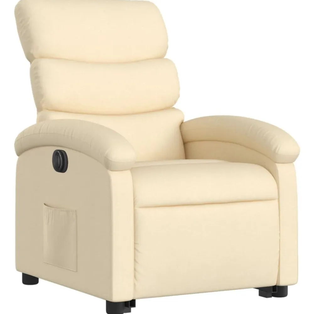 vidaXL Sillas-Sillón eléctrico reclinable elevable de tela color