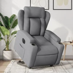 vidaXL Sillas-Sillón eléctrico reclinable elevable de tela