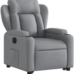 vidaXL Sillas-Sillón eléctrico reclinable elevable de tela