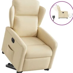 vidaXL Sillas-Sillón eléctrico reclinable elevable de tela color
