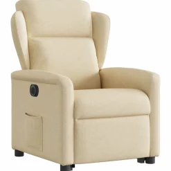 vidaXL Sillas-Sillón eléctrico reclinable elevable de tela color