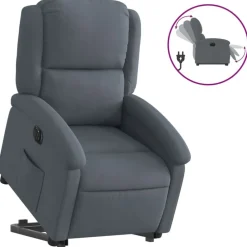 vidaXL Sillas-Sillón eléctrico reclinable elevable de terciopelo