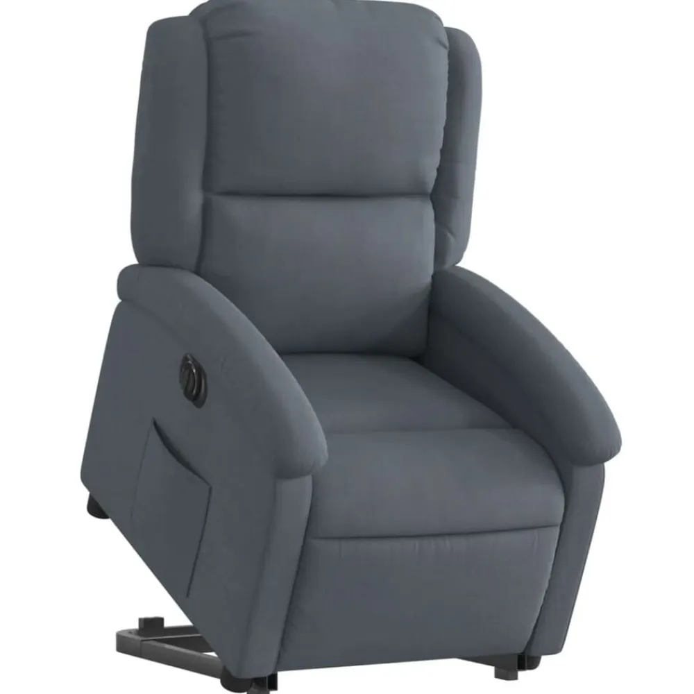 vidaXL Sillas-Sillón eléctrico reclinable elevable de terciopelo