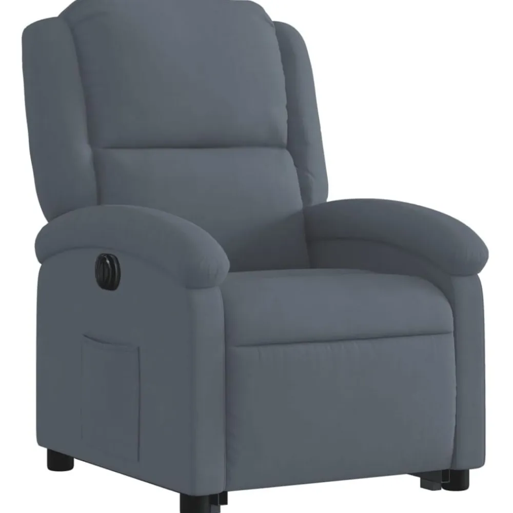 vidaXL Sillas-Sillón eléctrico reclinable elevable de terciopelo