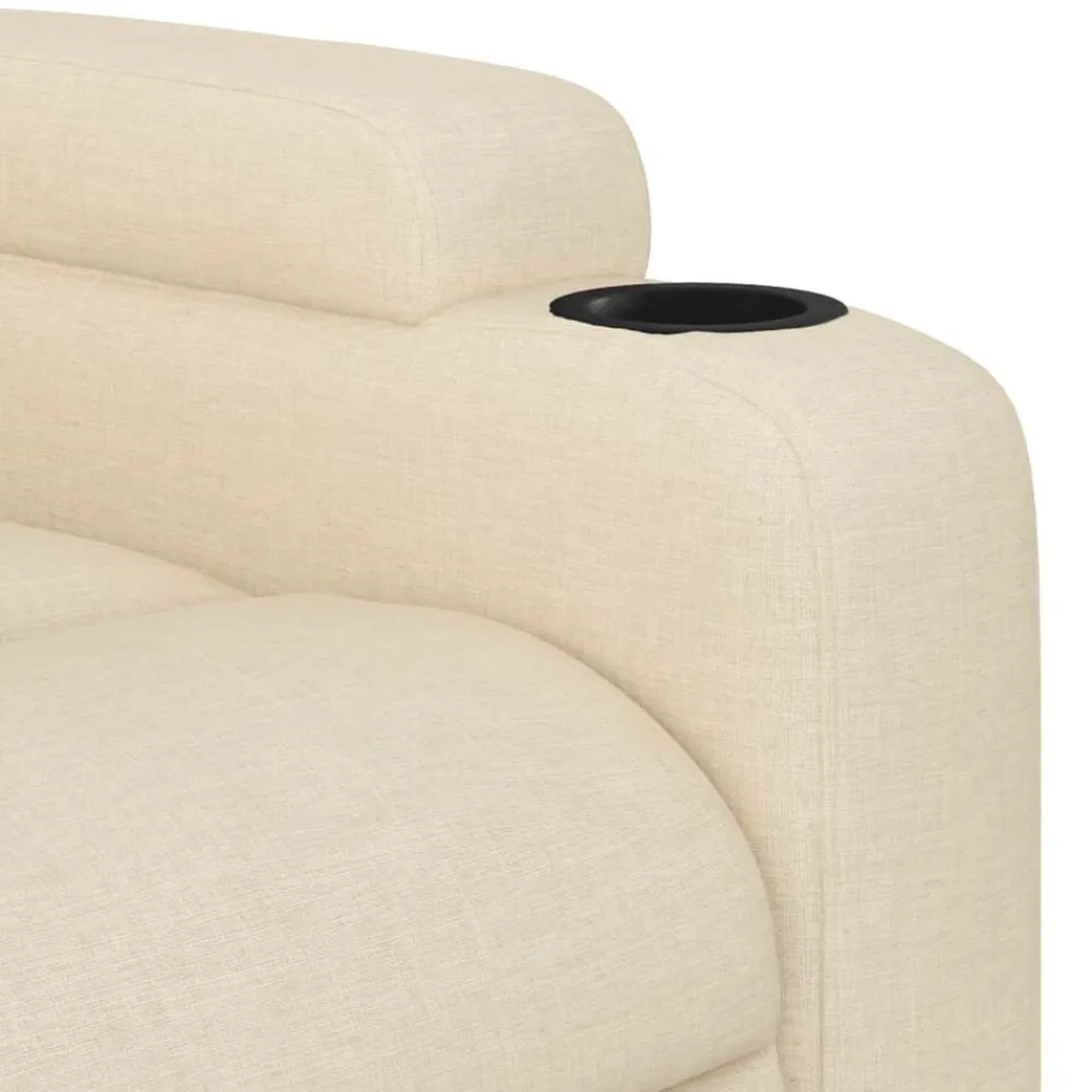 vidaXL Sillón eléctrico reclinable elevable de tela color Crema Clearance