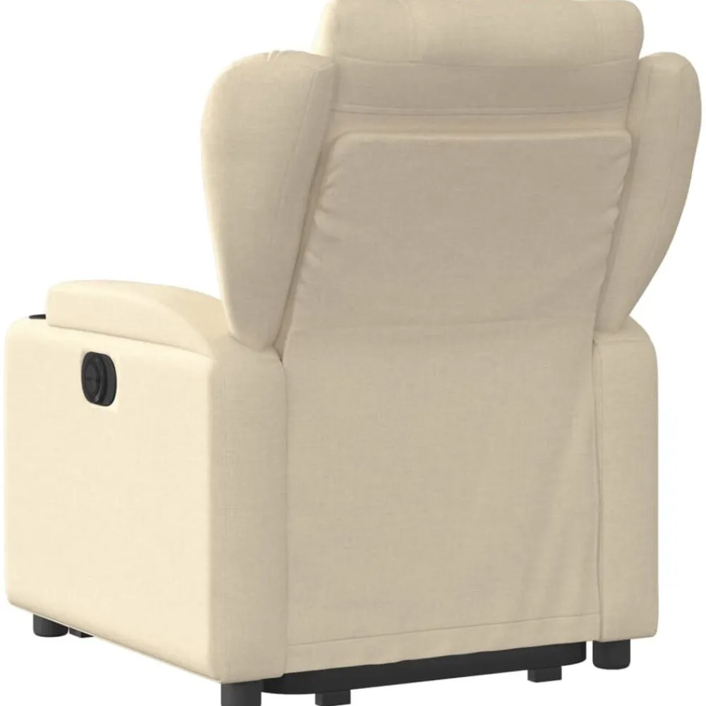 vidaXL Sillón eléctrico reclinable elevable de tela color Crema Clearance
