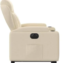 vidaXL Sillón eléctrico reclinable elevable de tela color Crema Clearance