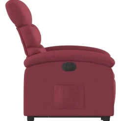 vidaXL Sillón eléctrico reclinable elevable de tela rojo tinto Rojo vino tinto Clearance
