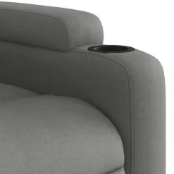 vidaXL Sillón eléctrico reclinable elevable de tela Gris oscuro Outlet