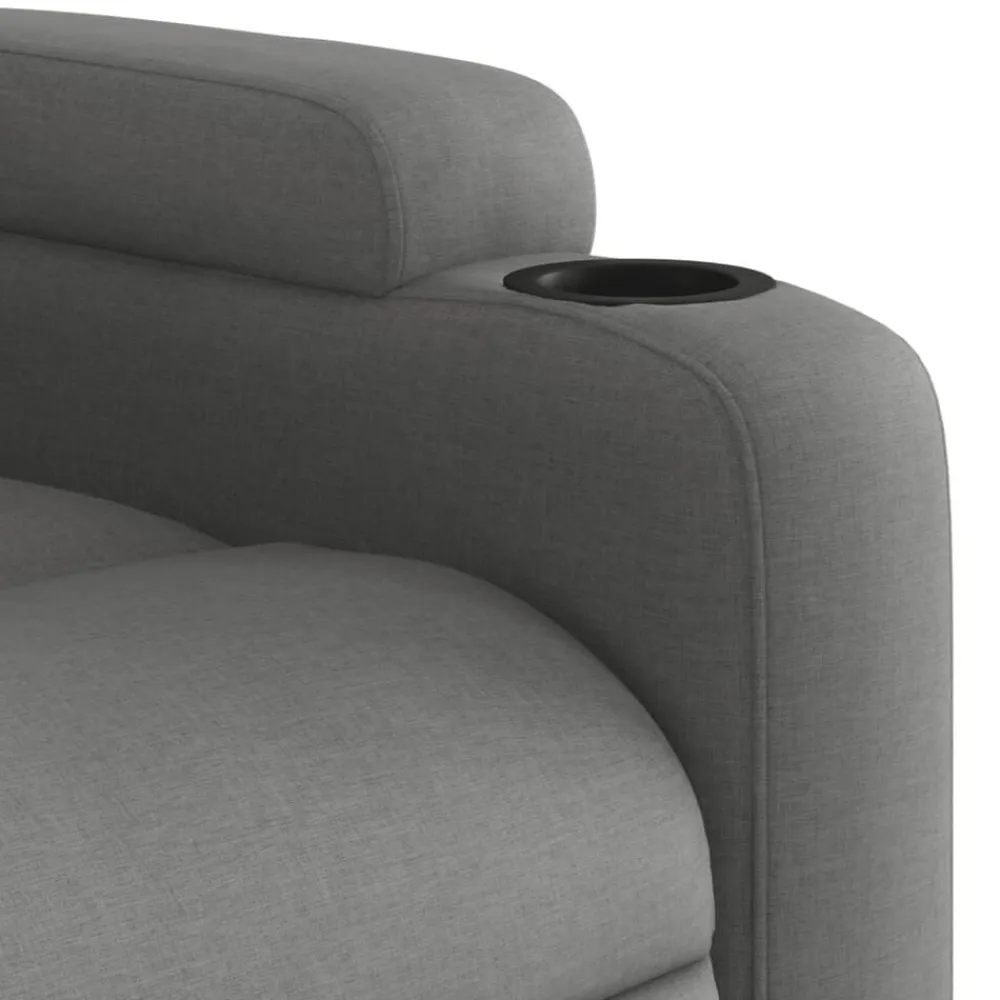 vidaXL Sillón eléctrico reclinable elevable de tela Gris oscuro Outlet