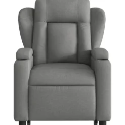 vidaXL Sillón eléctrico reclinable elevable de tela Gris oscuro Outlet