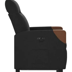 vidaXL Sillón eléctrico reclinable elevable de tela Negro Discount