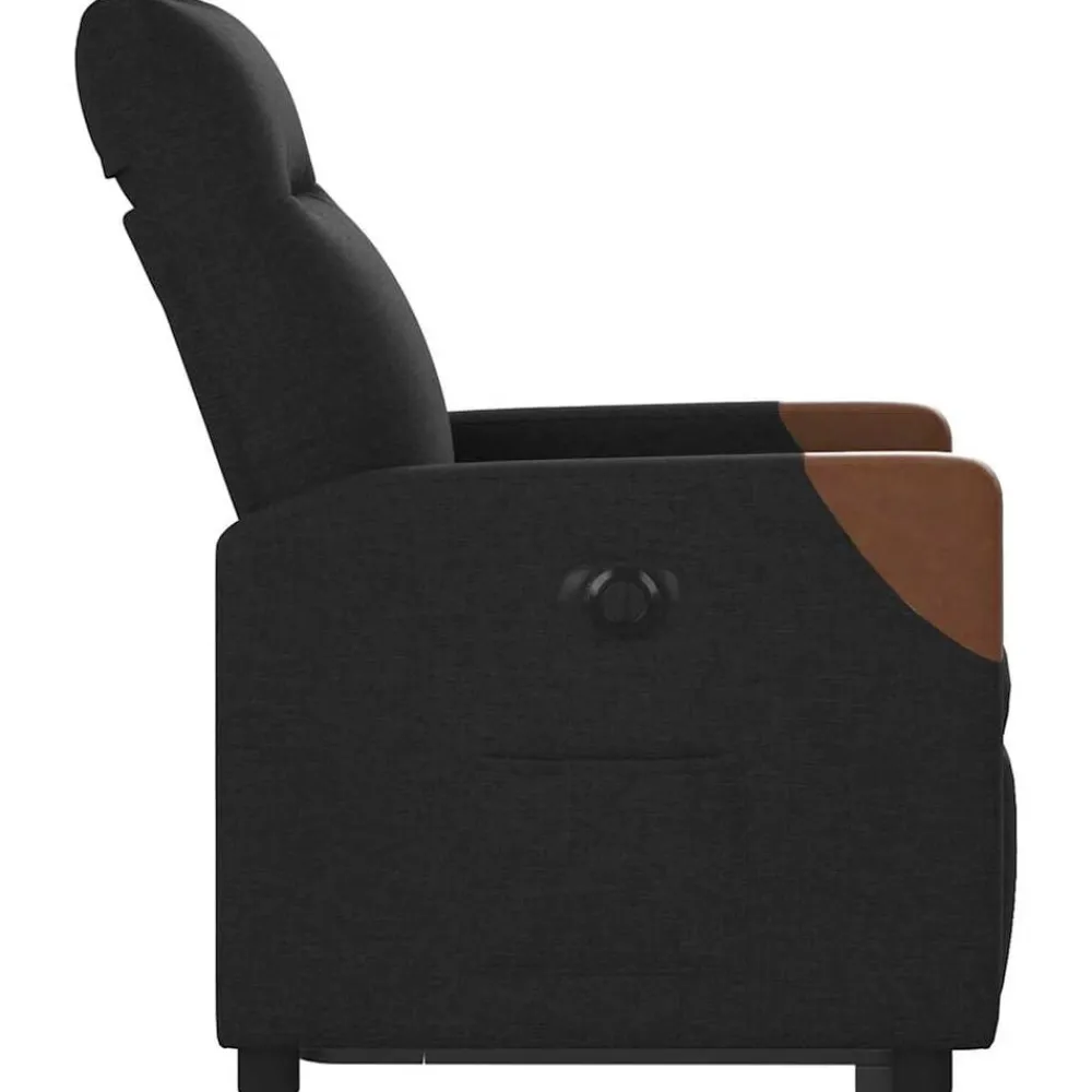 vidaXL Sillón eléctrico reclinable elevable de tela Negro Discount