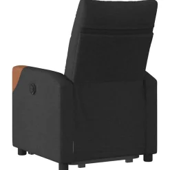 vidaXL Sillón eléctrico reclinable elevable de tela Negro Discount