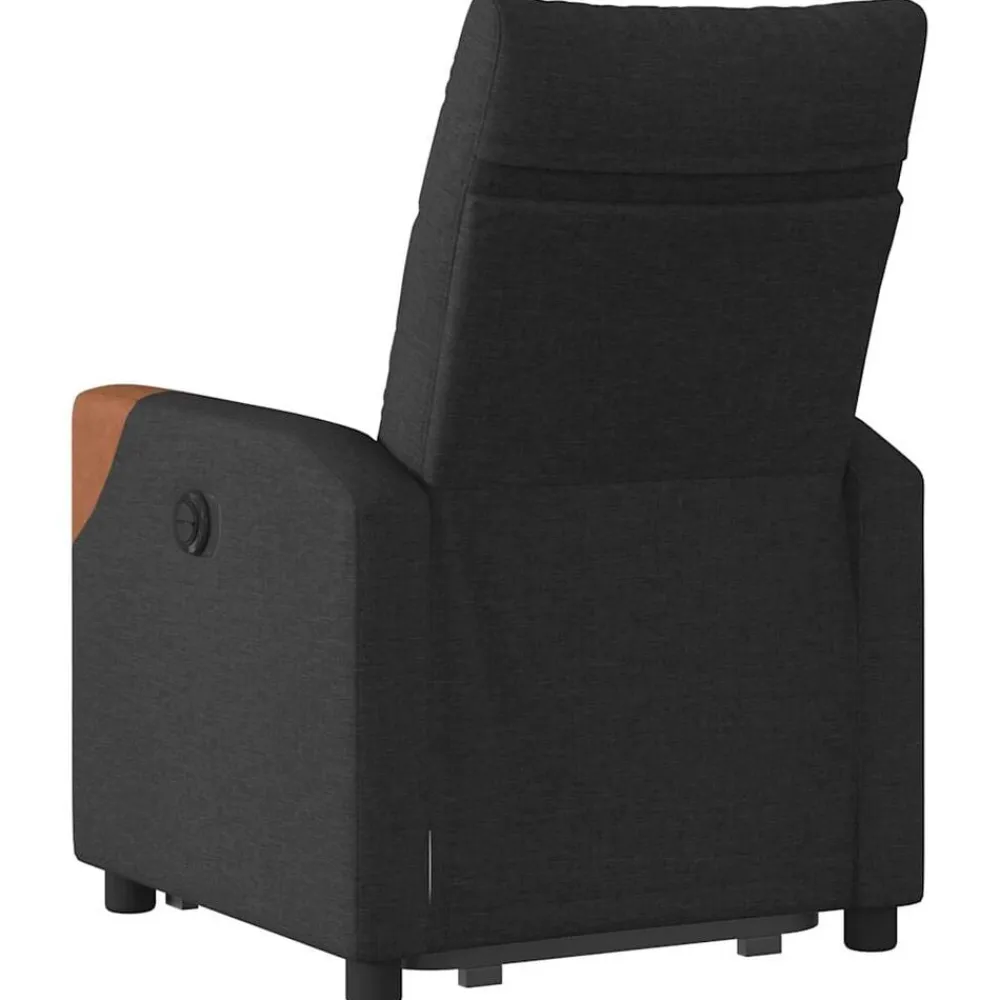 vidaXL Sillón eléctrico reclinable elevable de tela Negro Discount