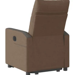 vidaXL Sillón eléctrico reclinable elevable de tela marrón Marr&oacute;n Outlet