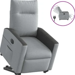 vidaXL Sillas-Sillón eléctrico reclinable elevable de tela