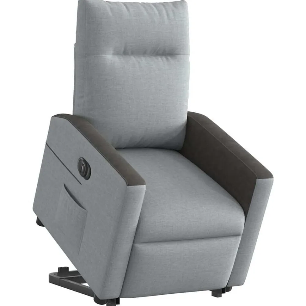 vidaXL Sillas-Sillón eléctrico reclinable elevable de tela