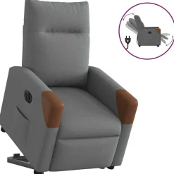 vidaXL Sillas-Sillón eléctrico reclinable elevable de tela