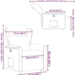 vidaXL Sillas-Sillón eléctrico reclinable elevable de tela