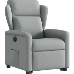 vidaXL Sillas-Sillón eléctrico reclinable elevable de tela