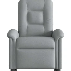 vidaXL Sillón eléctrico reclinable elevable de tela Gris claro
