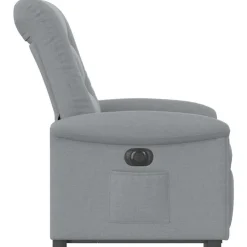 vidaXL Sillón eléctrico reclinable elevable de tela Gris claro