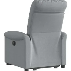 vidaXL Sillón eléctrico reclinable elevable de tela Gris claro