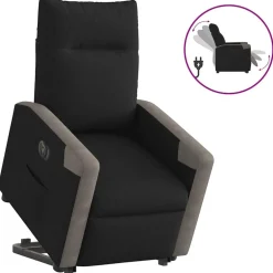 vidaXL Sillas-Sillón eléctrico reclinable elevable de tela