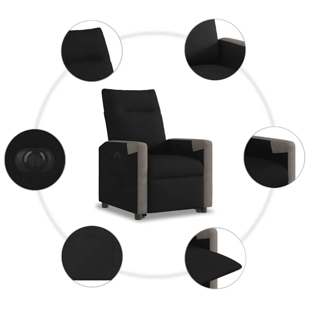 vidaXL Sillas-Sillón eléctrico reclinable elevable de tela