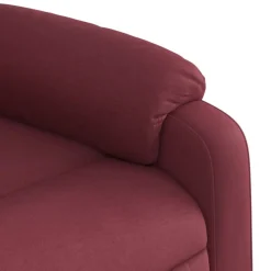 vidaXL Sillas-Sillón eléctrico reclinable elevable de tela rojo tinto