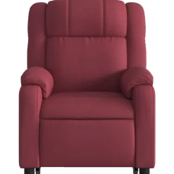 vidaXL Sillas-Sillón eléctrico reclinable elevable de tela rojo tinto