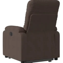 vidaXL Sillón eléctrico reclinable elevable tela microfibra marrón Marrón New
