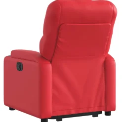 vidaXL Sillón elevable eléctrico cuero artificial Rojo Discount