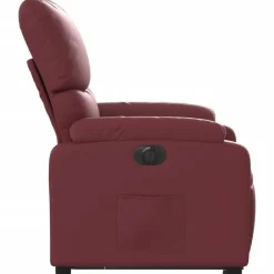 vidaXL Sillón elevable eléctrico cuero artificial rojo tinto Rojo vino tinto Hot