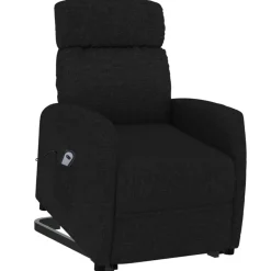 vidaXL Sillón elevable tela Negro Outlet