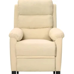 vidaXL Sillón elevable tela Crema