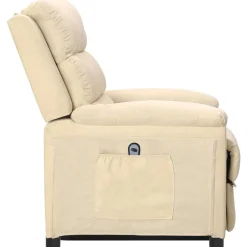 vidaXL Sillón elevable tela Crema